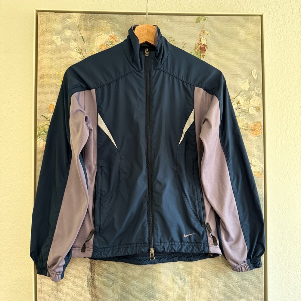 VTG Nike Women’s Color Block Full-Zip Y2K Jacket Purple Blue size  Xs